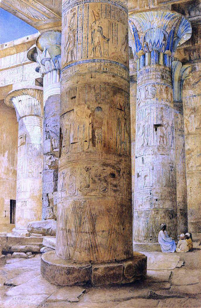 Henry Roderick Newman Hall of Columns, Philae - Canvas Print