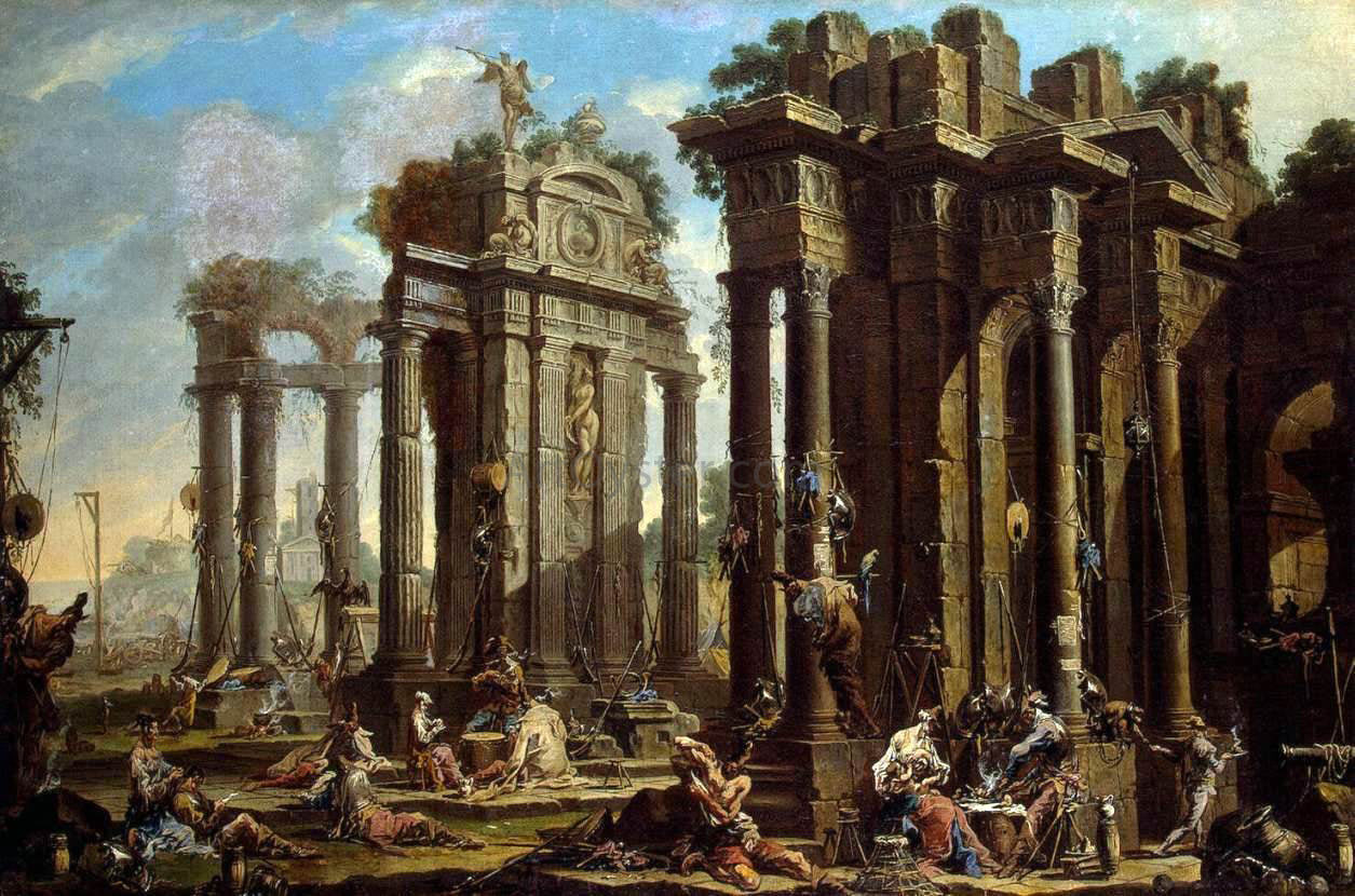 Alessandro Magnasco Halt of the Brigands - Canvas Print