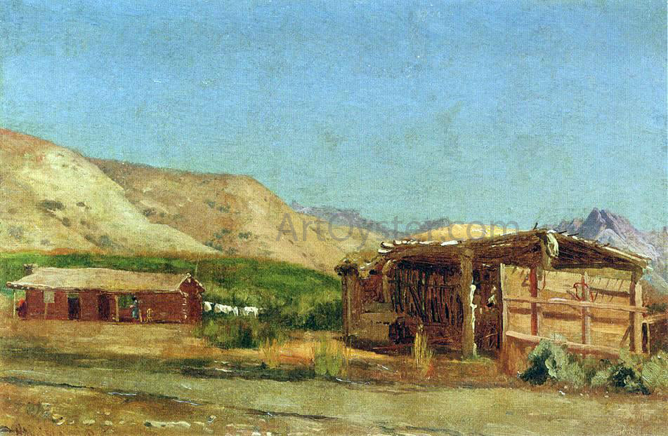 Jervis McEntee Hamilton's Ranch, Nevada - Canvas Print