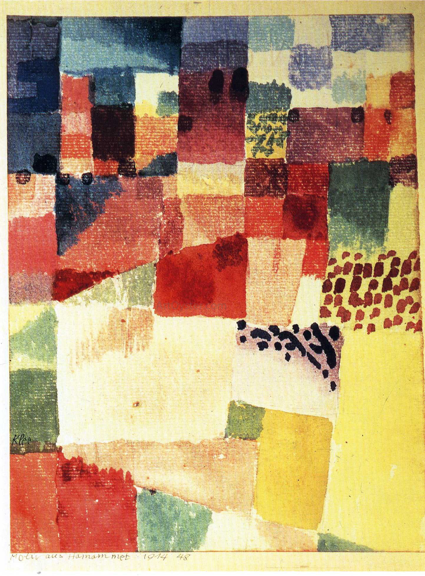Paul Klee Hammamet - Canvas Print
