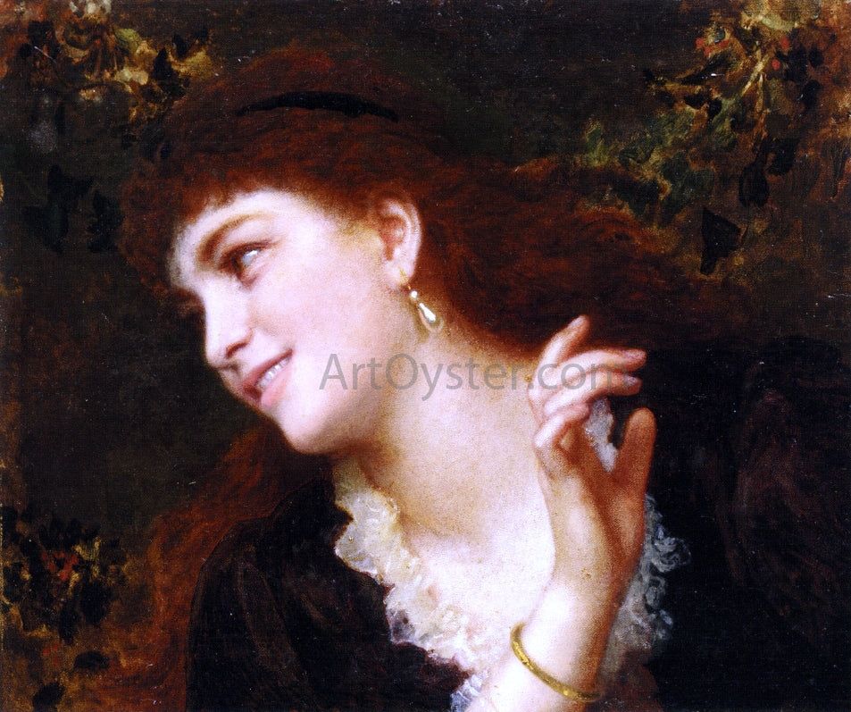 Sophie Anderson Hanging the Garlands - Canvas Print