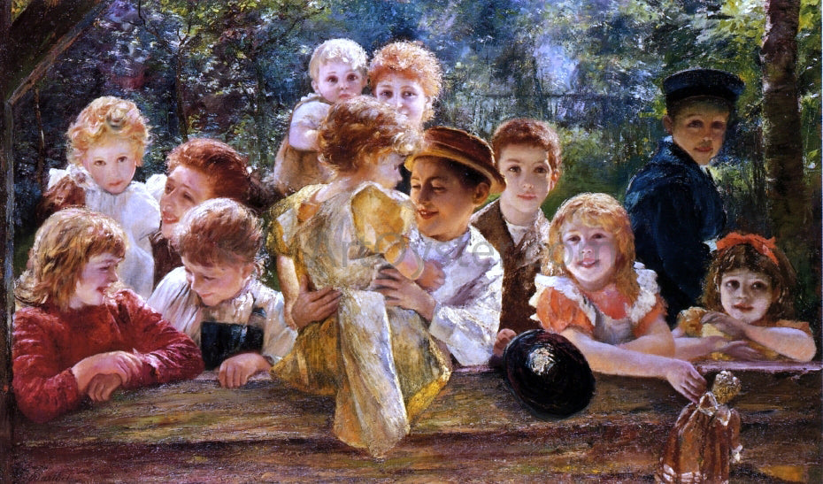 Paul Barthel Happy Children - Canvas Print