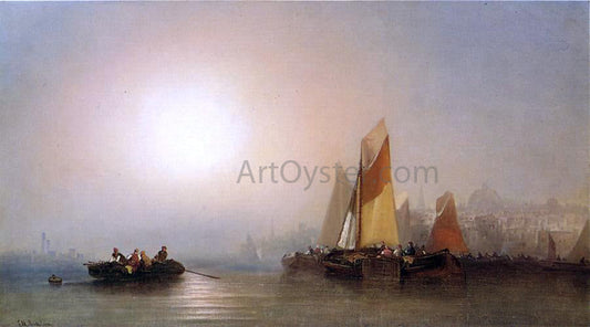 George Washington Nicholson Harbor Scene - Canvas Print