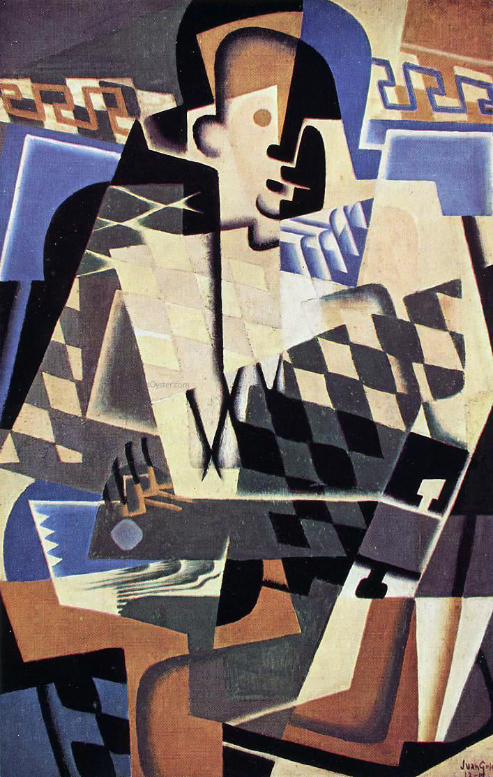Juan Gris Harlequin with a Guitar - Canvas Print