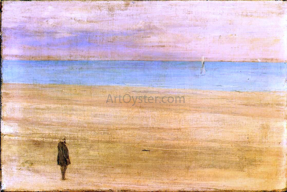 James McNeill Whistler Harmony in Blue and Silver: Trouville - Canvas Print
