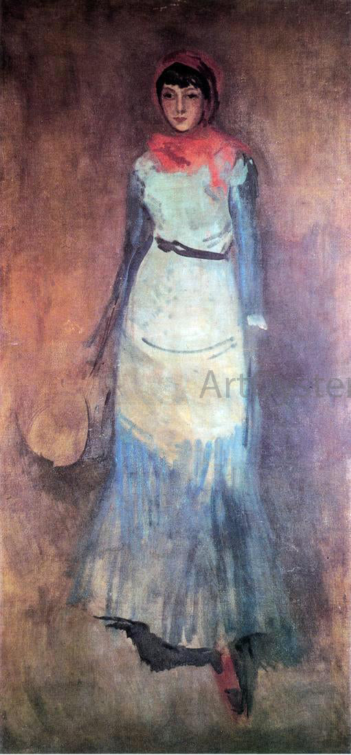 James McNeill Whistler Harmony in Coral and Blue: Milly Finch - Canvas Print