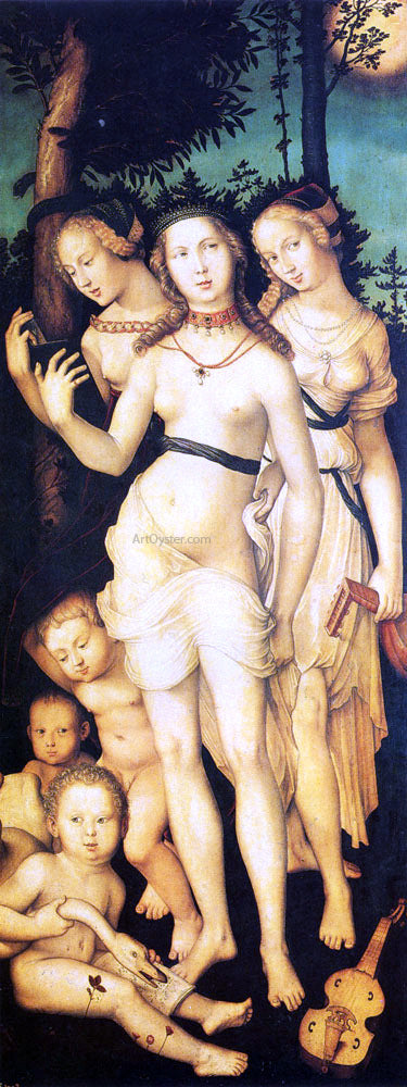 Hans Baldung Harmony Of The Three Graces - Canvas Print