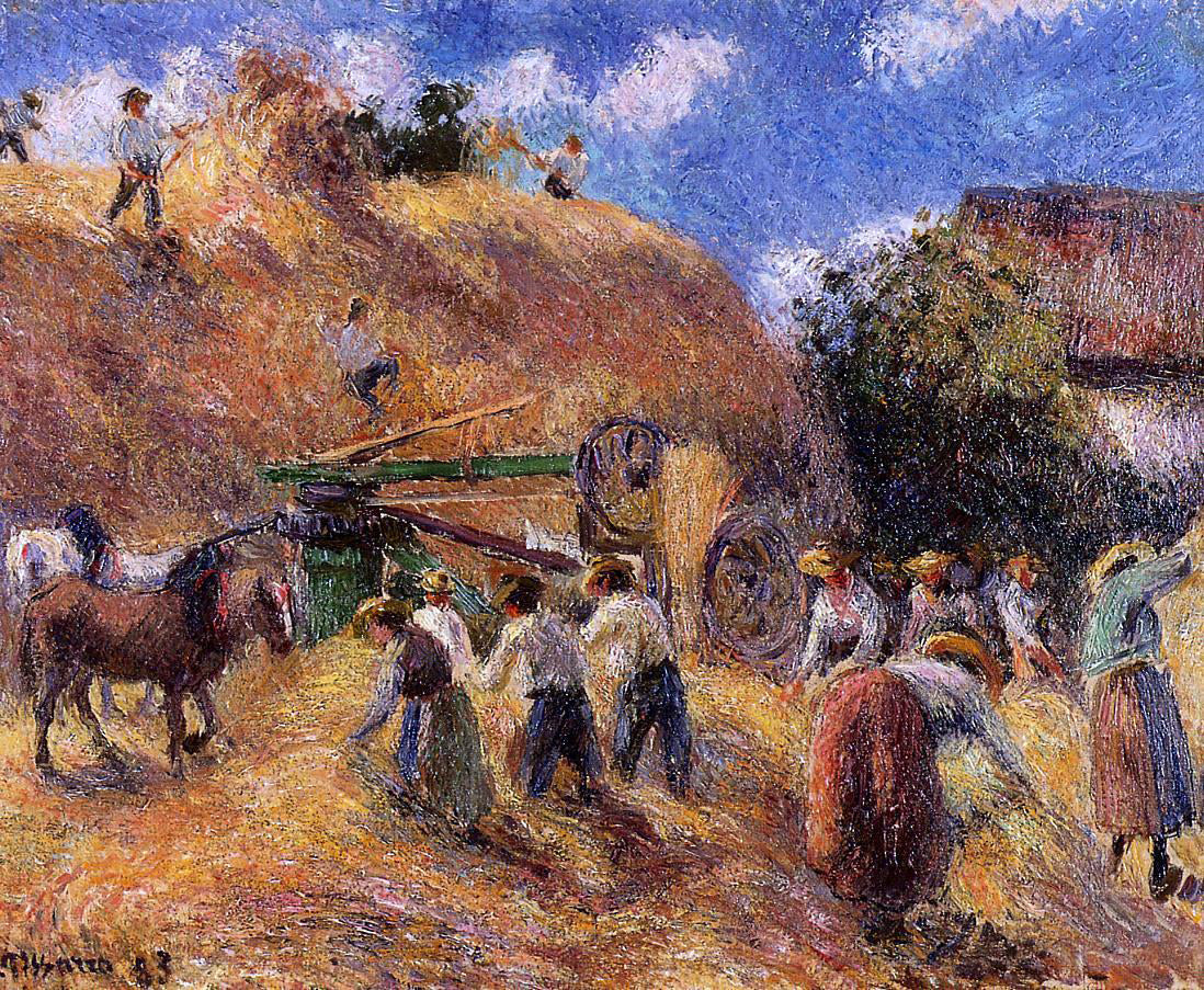 Camille Pissarro Harvest - Canvas Print