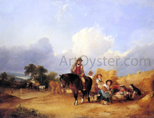 Senior William Shayer Harvest Time - Canvas Print