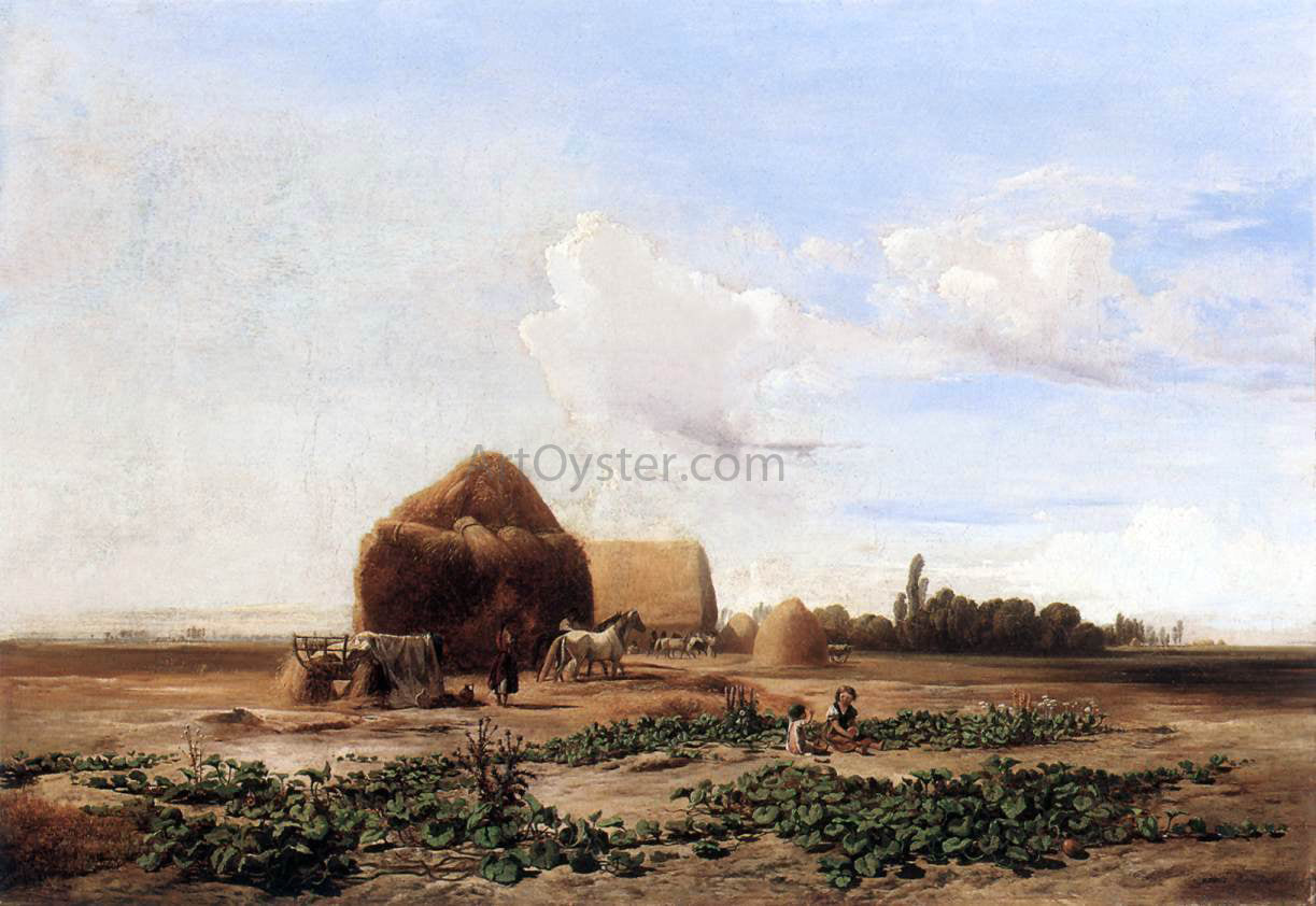 Ferenc Marko Harvesting Watermelons - Canvas Print