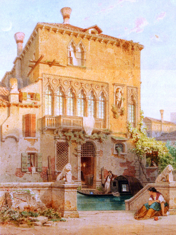 Eduard Gerhardt Haus Der Familie Moro-Othello, Venice - Canvas Print