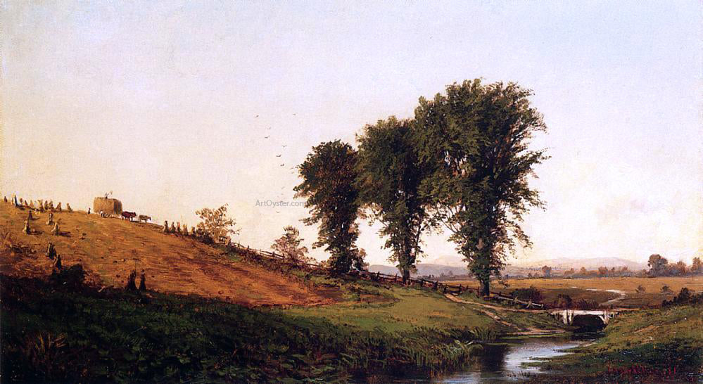 Alfred Thompson Bricher Haying - Canvas Print