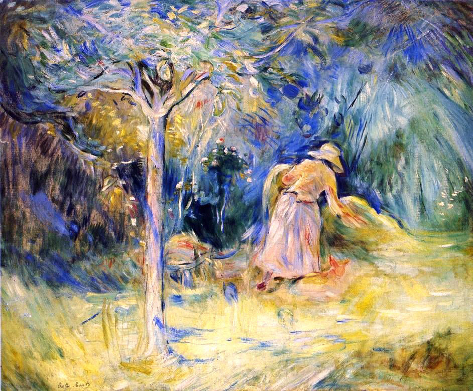 Berthe Morisot Haying at Mezy - Canvas Print