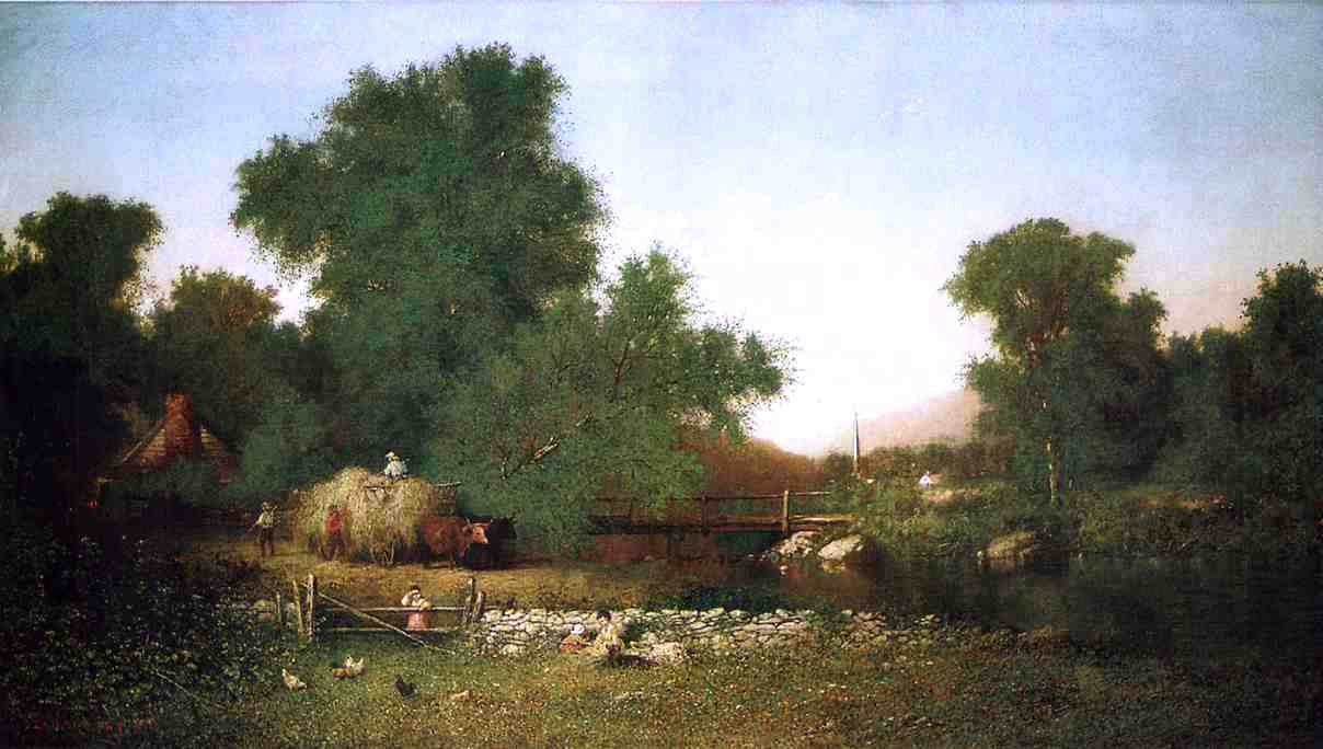Domingo Giaudrone Haying, Long Island - Canvas Print