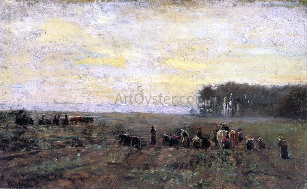 Theodore Clement Steele Haying Scene - Canvas Print