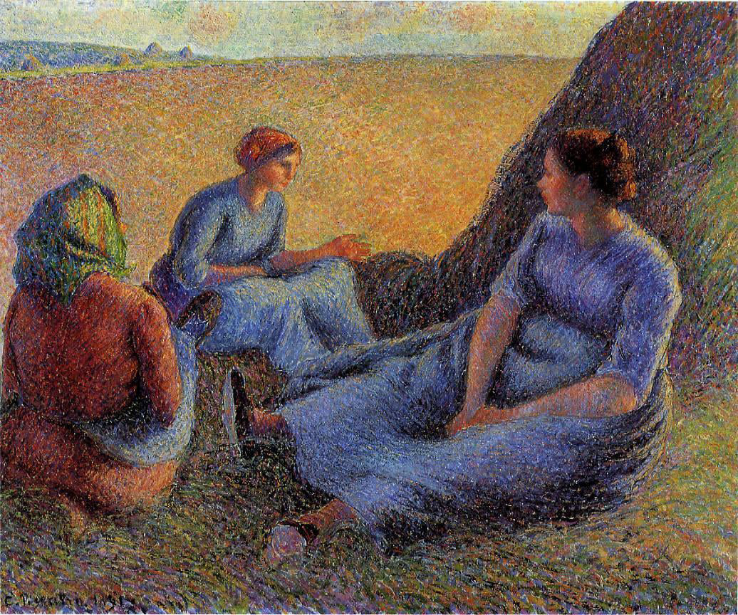 Camille Pissarro Haymakers at Rest - Canvas Print