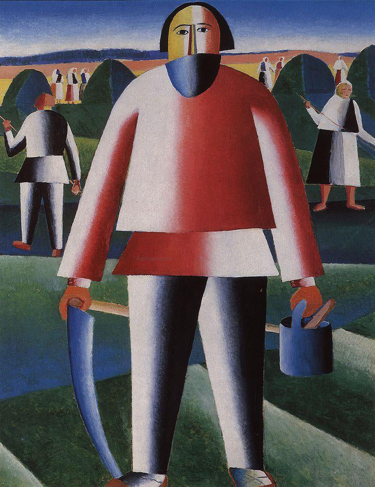 Kazimir Malevich Haymaking - Canvas Print