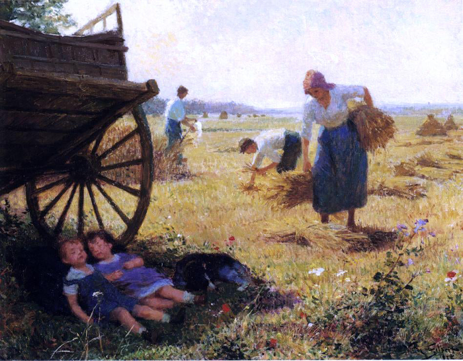 Victor Gabriel Gilbert Haymaking - Canvas Print