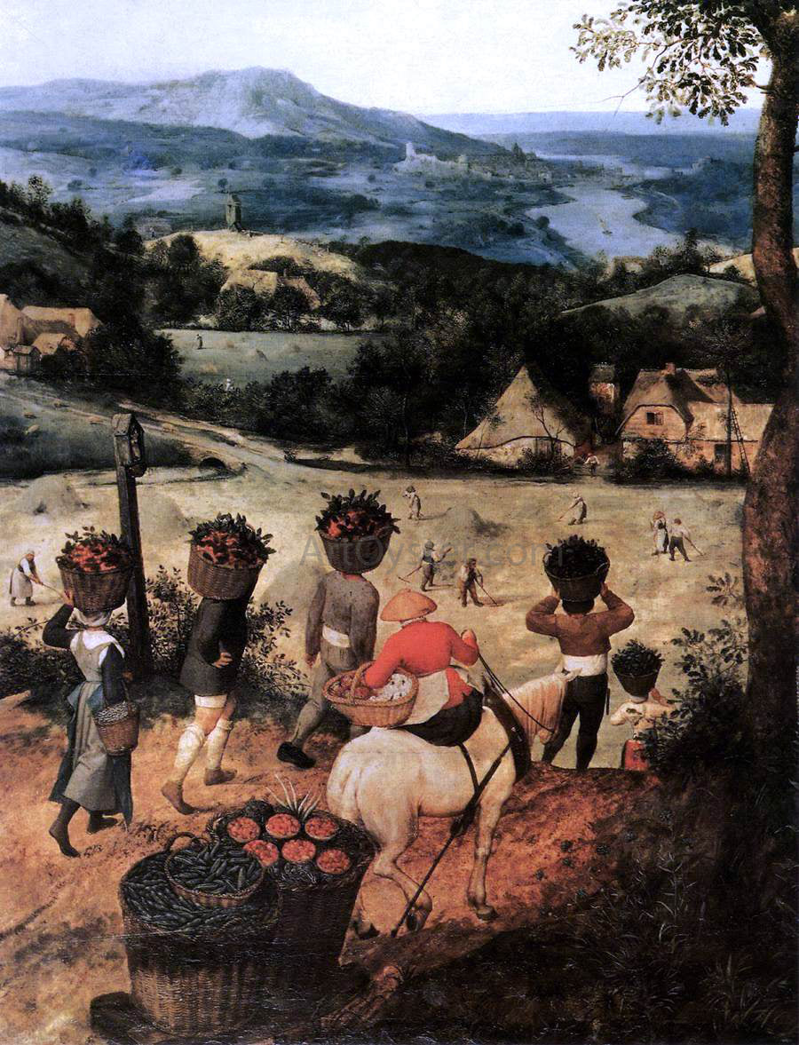 The Elder Pieter Bruegel Haymaking (detail) - Canvas Print