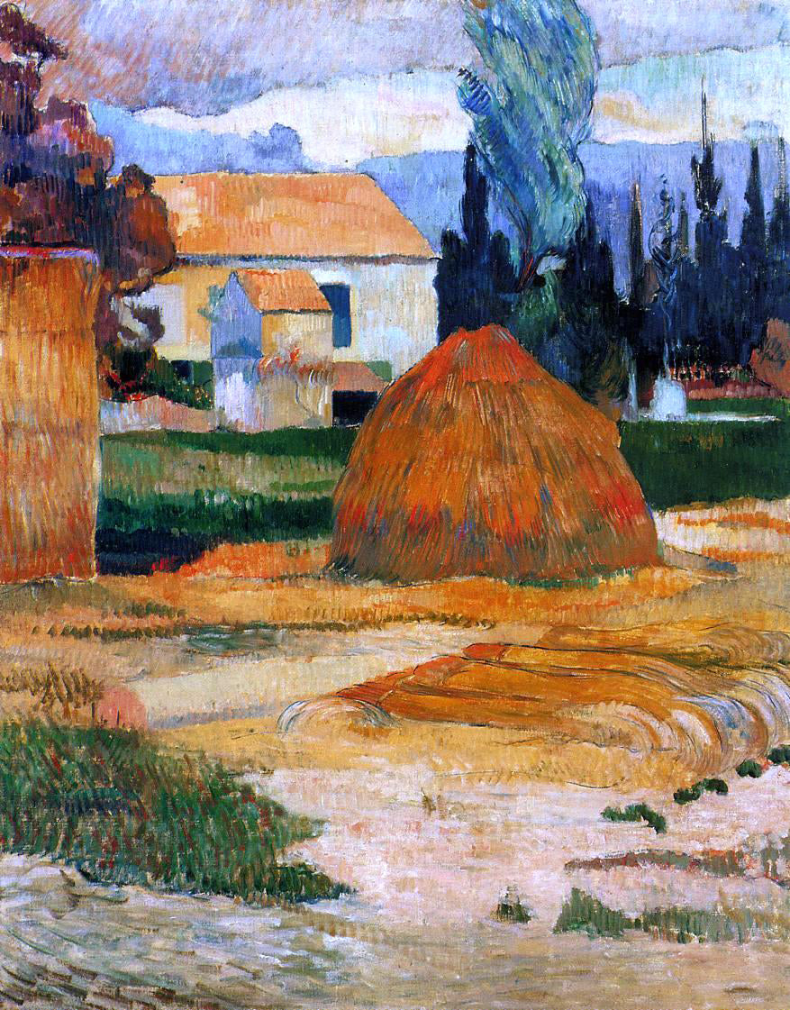 Paul Gauguin Haystack, near Arles - Canvas Print