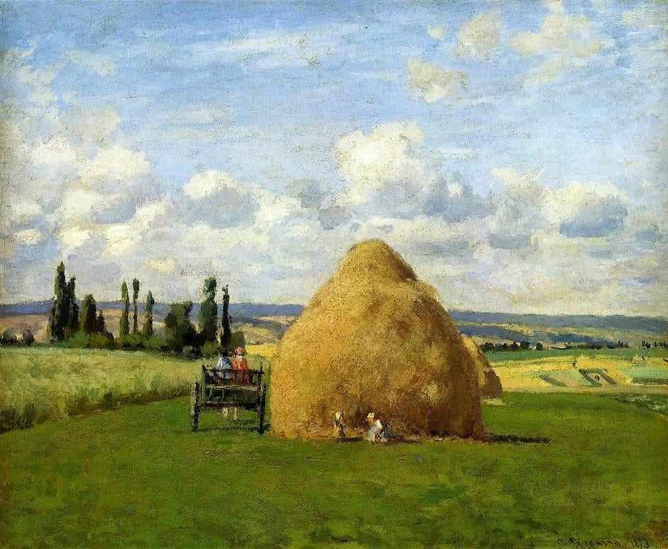 Camille Pissarro Haystack, Pontoise - Canvas Print
