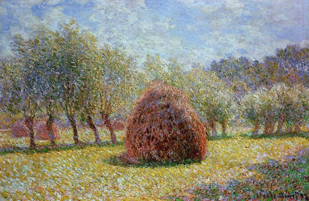 Claude Oscar Monet Haystacks at Giverny - Canvas Print