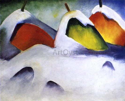 Franz Marc Haystacks in the Snow - Canvas Print