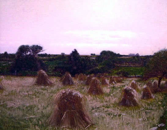 Charles Warren Eaton Haystacks, Thompson, Conn. - Canvas Print