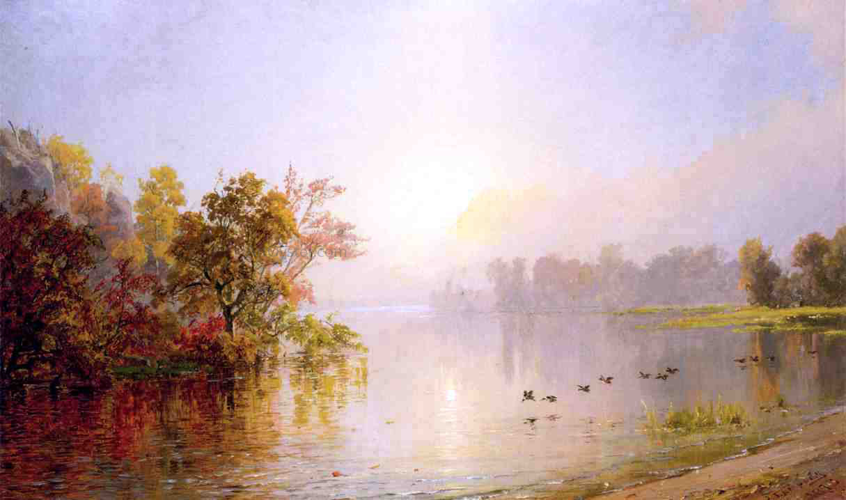 Jasper Francis Cropsey Hazy Afternoon, Autumn, 1873 - Canvas Print