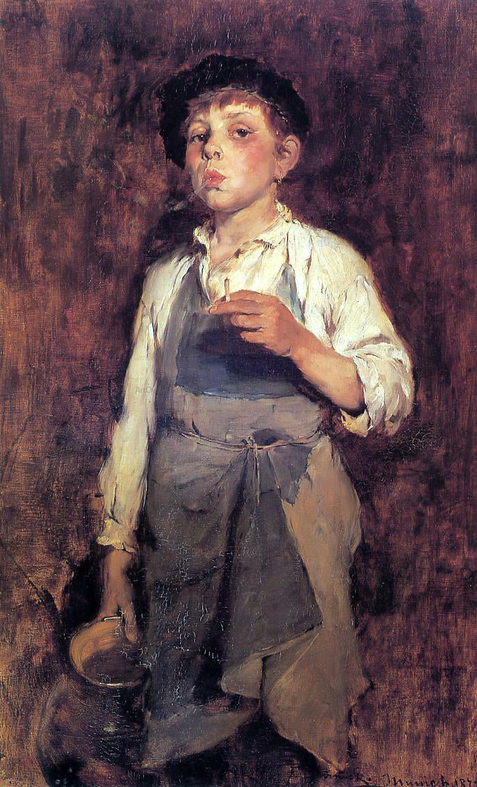 Frank Duveneck He Lives by His Wits - Canvas Print