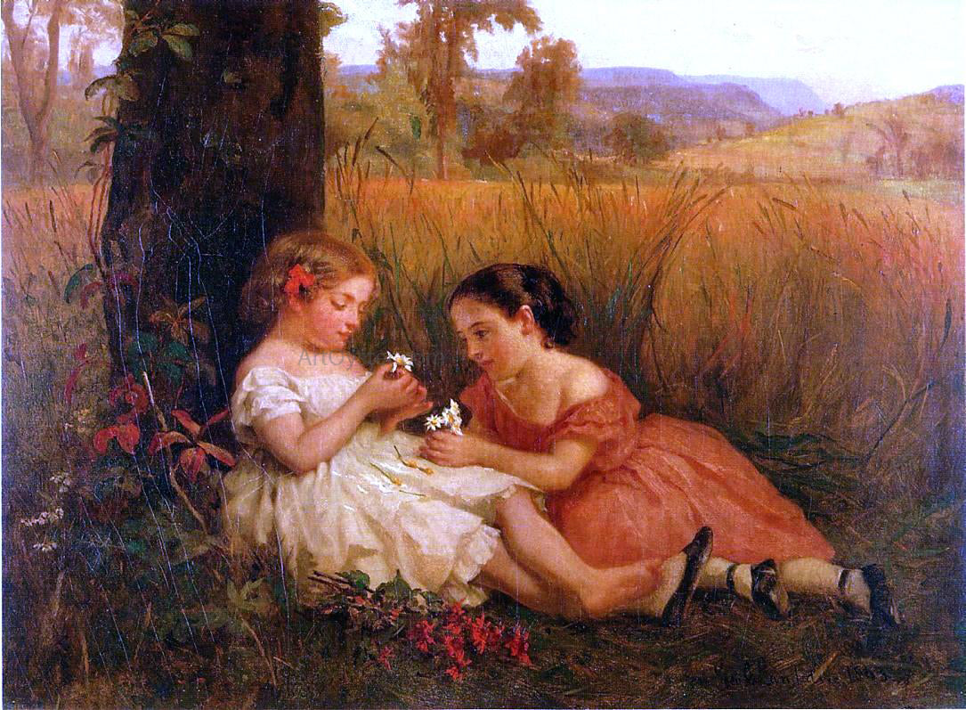 George Cochran Lambdin He Loves Me, He Loves Me Not - Canvas Print