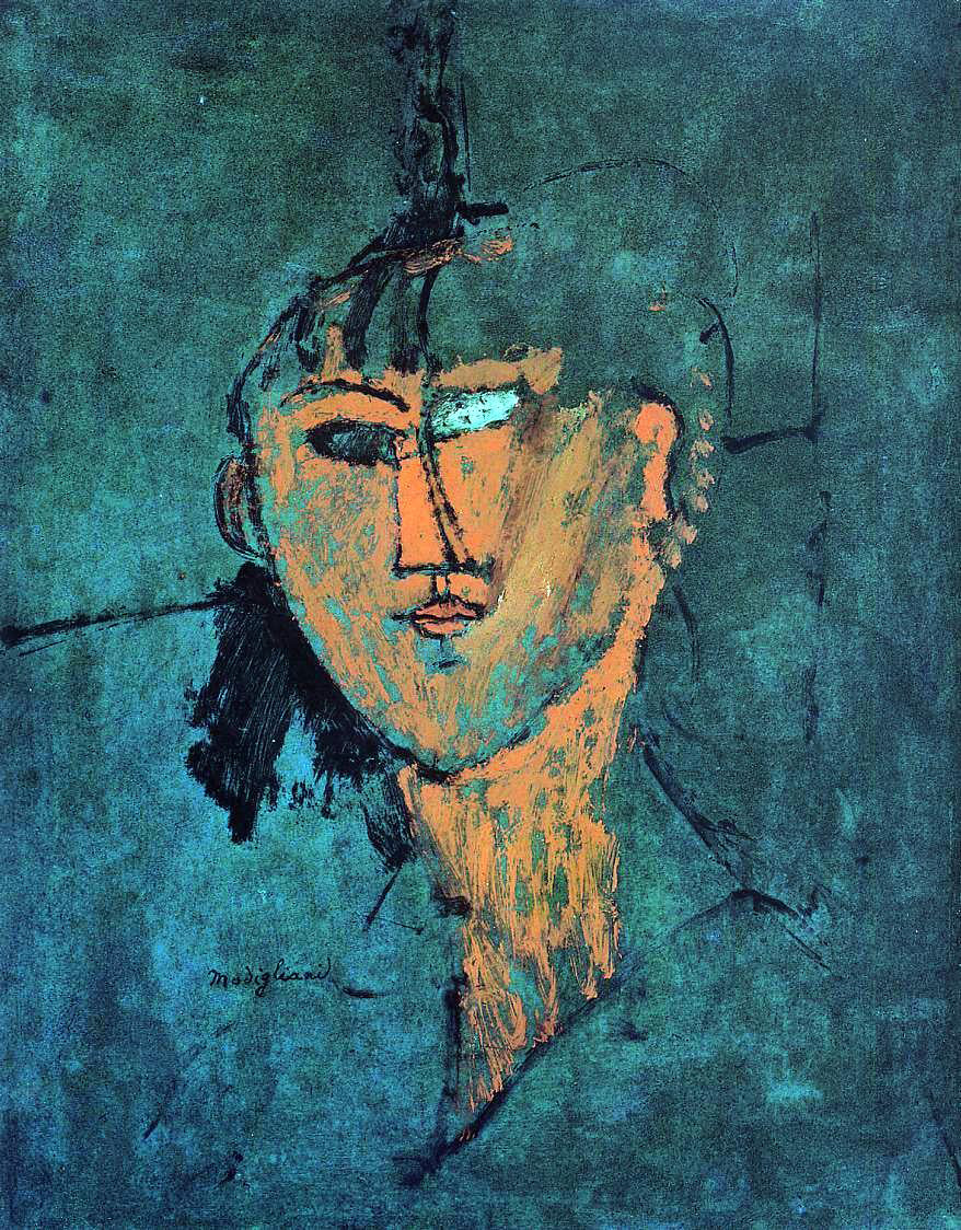Amedeo Modigliani Head - Canvas Print