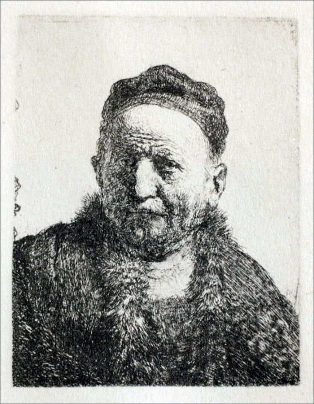 Rembrandt Van Rijn The Head and Bust, Full Face - Canvas Print