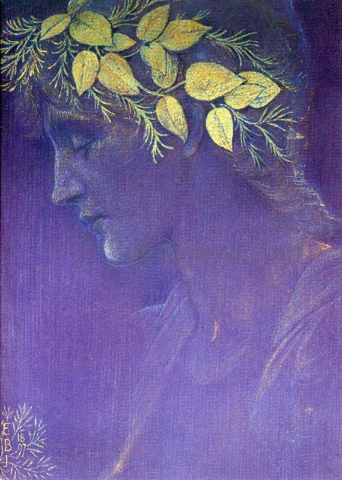 Sir Edward Burne-Jones Head of a Girl - Canvas Print