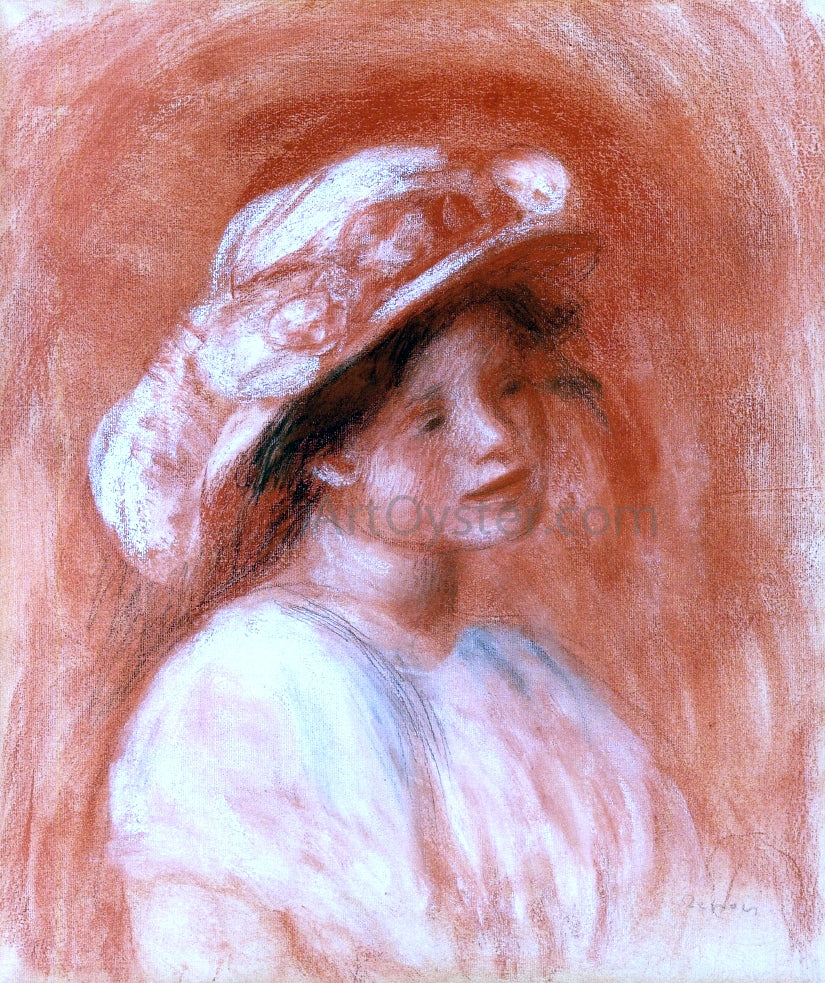 Pierre Auguste Renoir Head of a Girl - Canvas Print