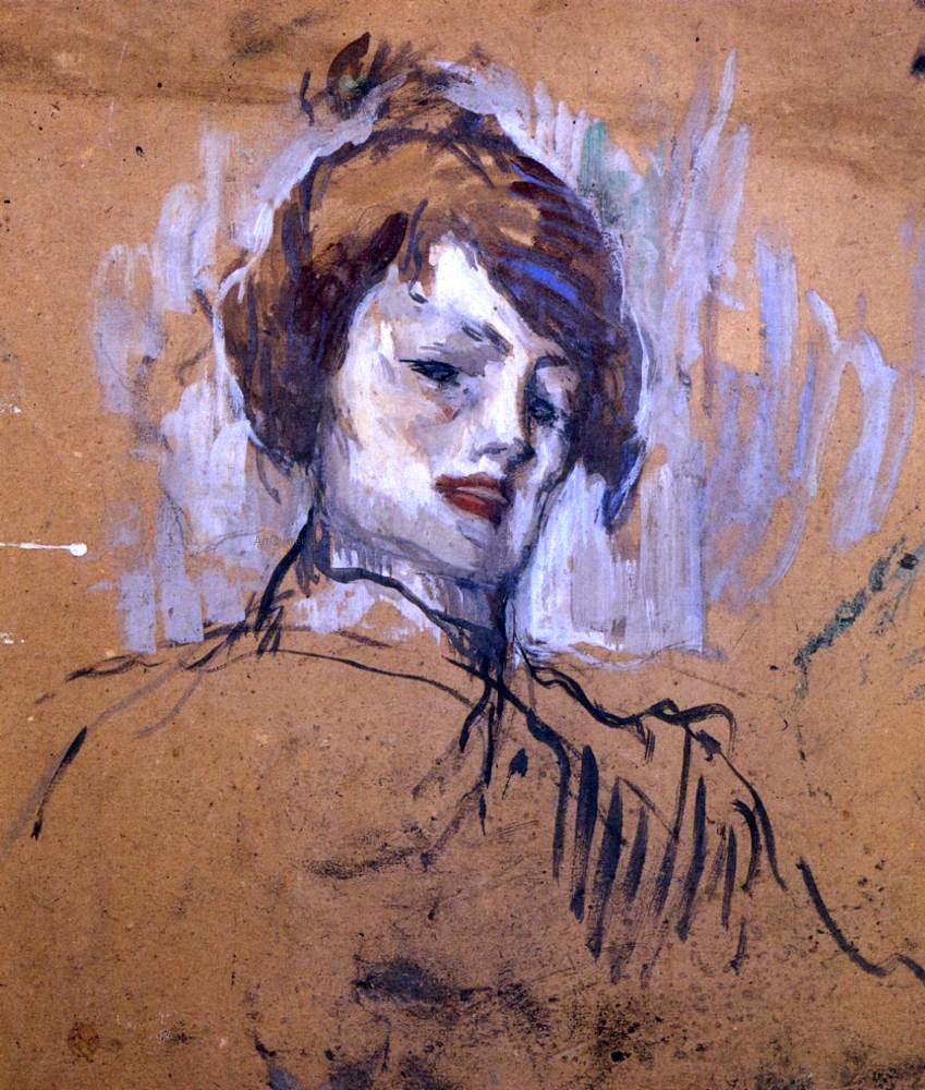 Henri De Toulouse-Lautrec Head of a Woman - Canvas Print