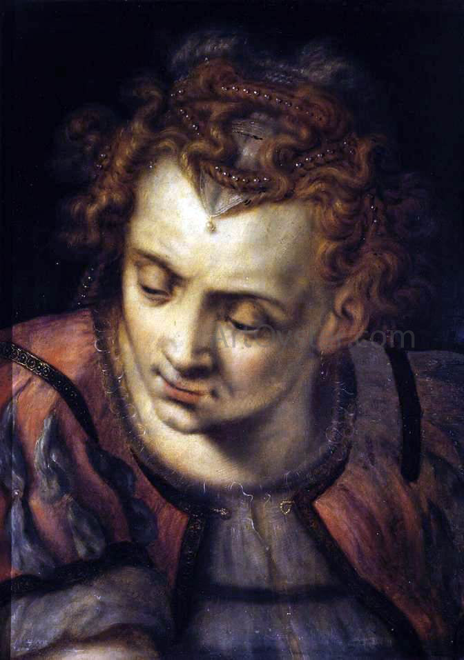 The Elder Frans Floris Head of a Woman - Canvas Print