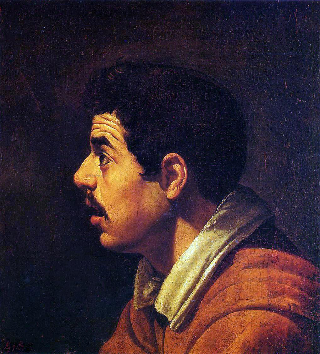 Diego Velazquez Head of a Young Man in Profile - Canvas Print