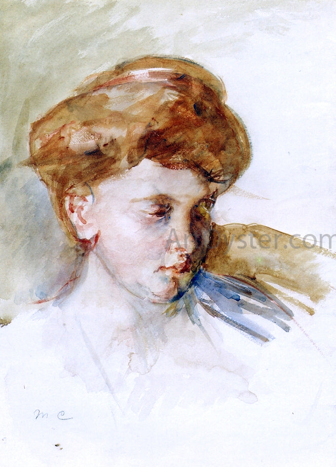 Mary Cassatt Head of a Young Woman - Canvas Print