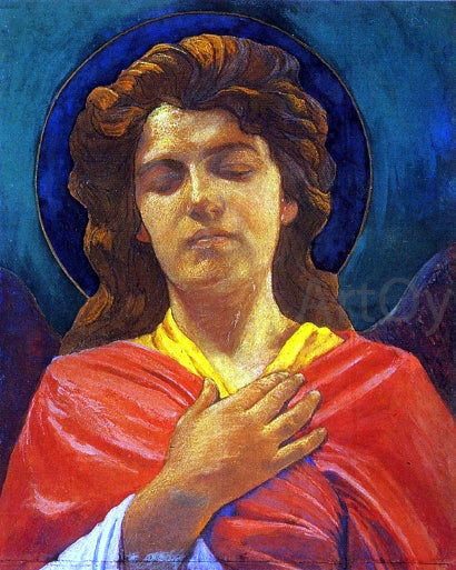 John La Farge Head of an Angel - Canvas Print