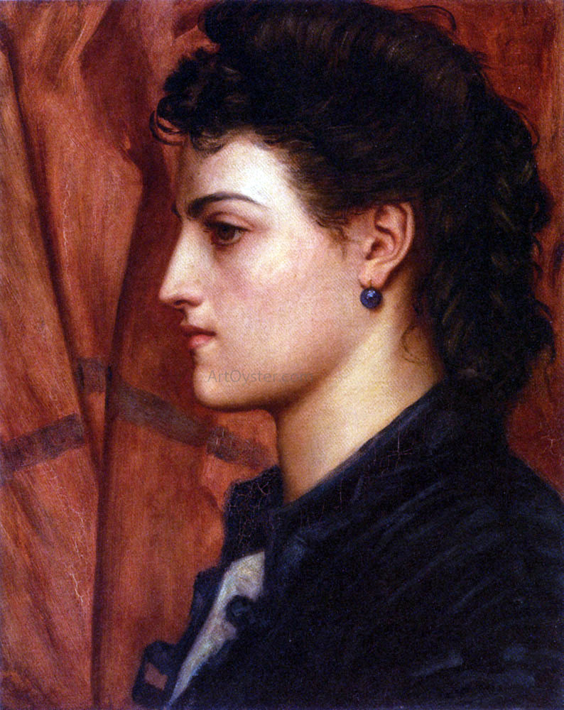 Valentine Cameron Prinsep Head of an Italian Girl - Canvas Print