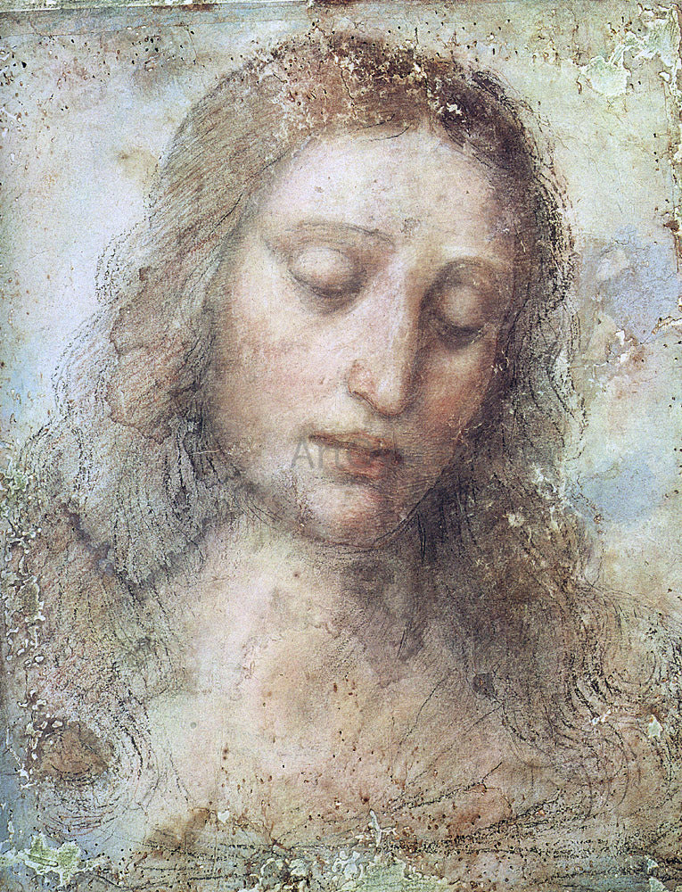 Leonardo Da Vinci Head of Christ - Canvas Print