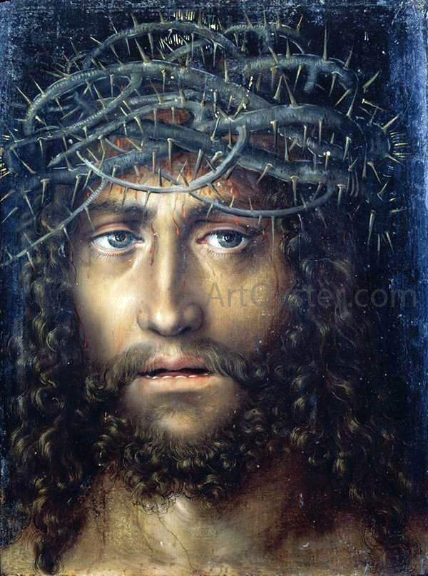 The Elder Lucas Cranach Head of Christ Crowned with Thorns - Canvas Print