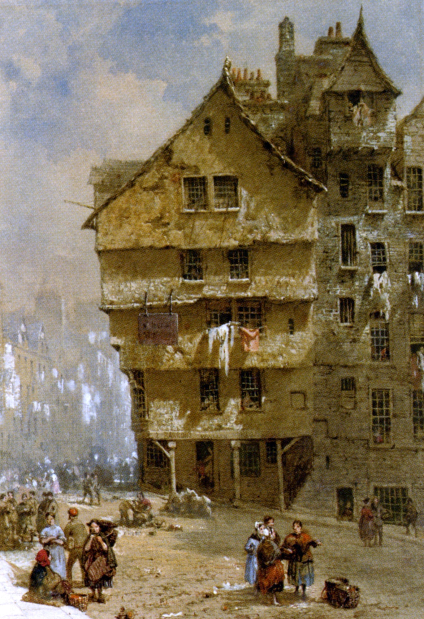 Louise Rayner Head of the West Bow Edinburgh - Canvas Print