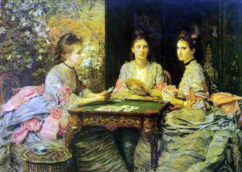 Sir Everett Millais Hearts are Trumps - Canvas Print