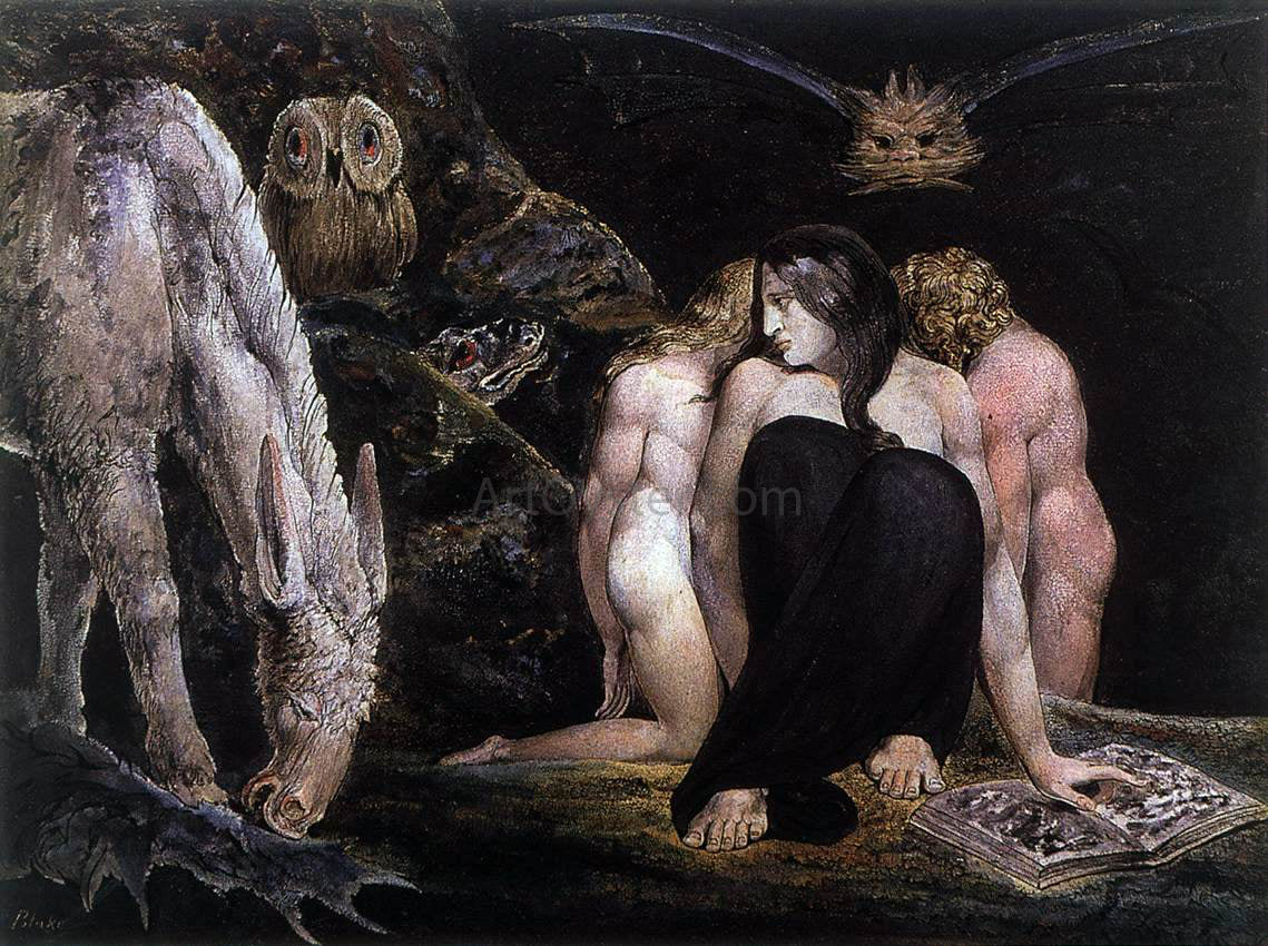 William Blake Hecate or the Three Fates - Canvas Print