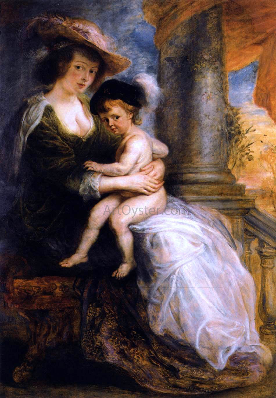 Peter Paul Rubens Helena Fourment with her Son Francis - Canvas Print