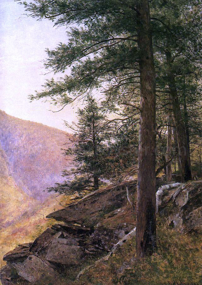 Thomas Worthington Whittredge Hemlocks in the Catskills - Canvas Print