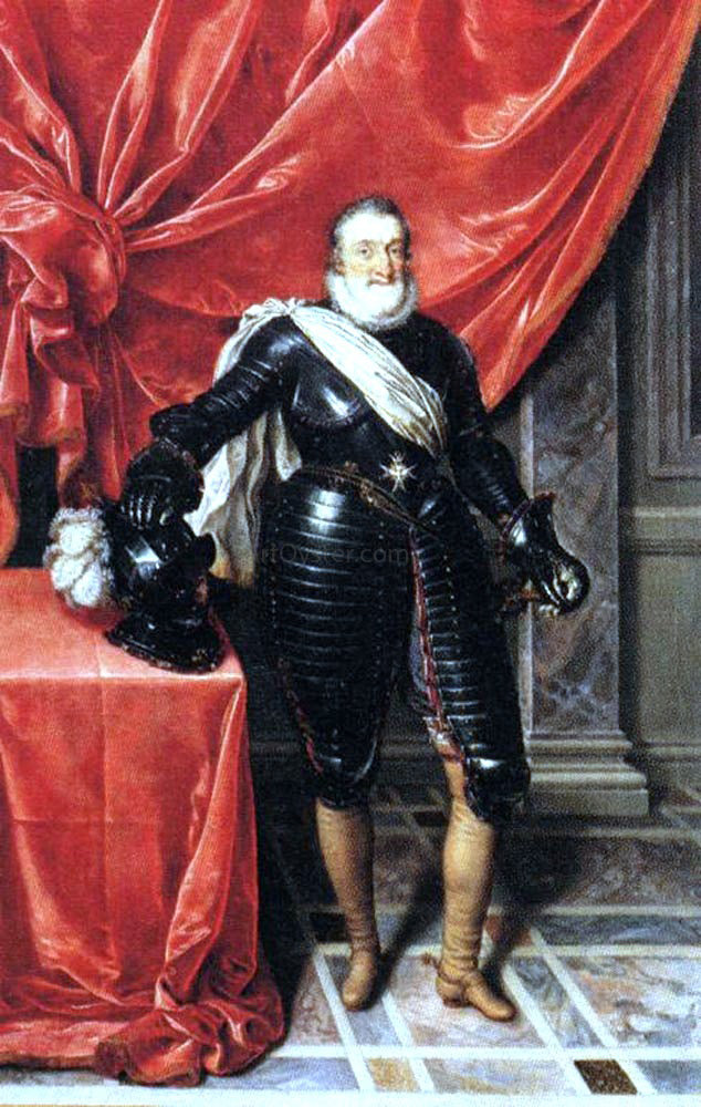 The Younger Frans Pourbus Henry IV, King of France in Armour - Canvas Print