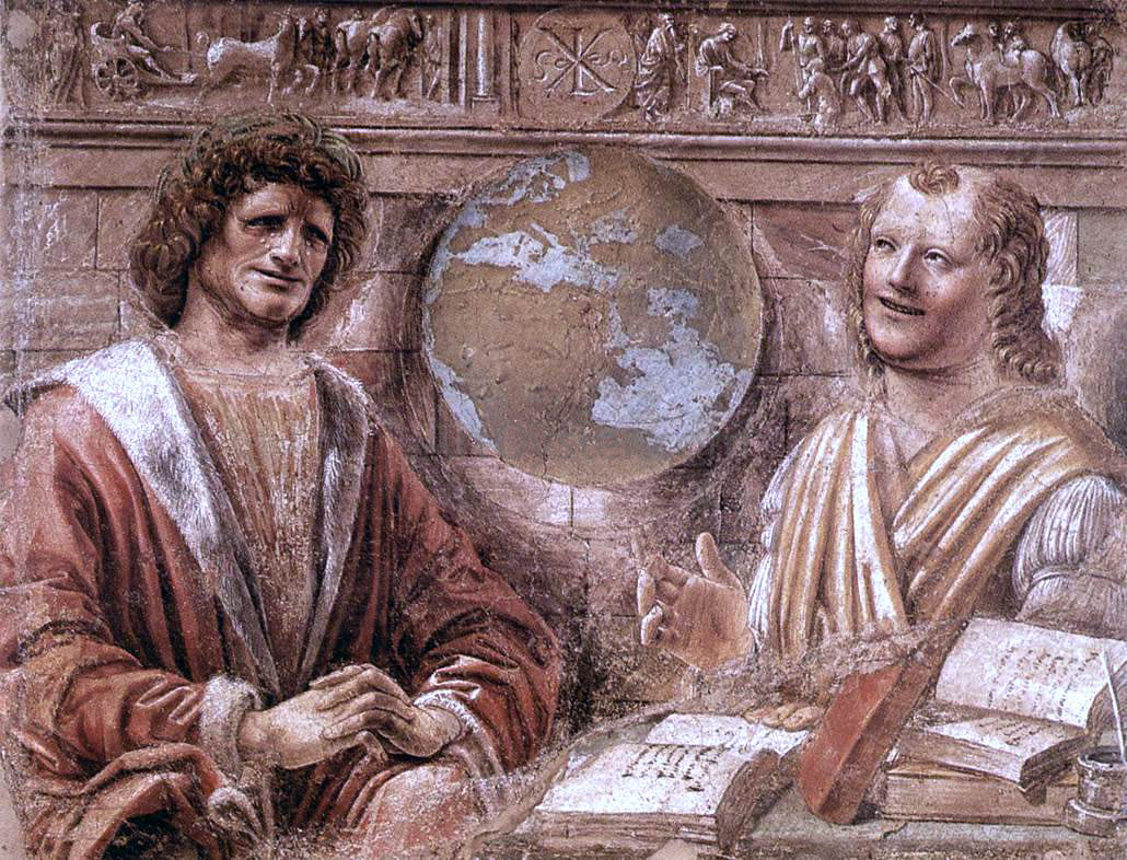 Donato Bramante Heraclitus and Democritus - Canvas Print